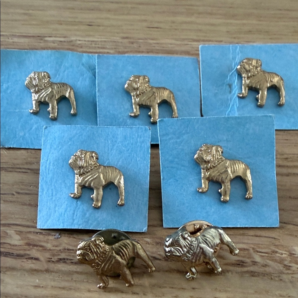 MACK TRUCKS Gold Bulldog Lapel Pins SET OF 7